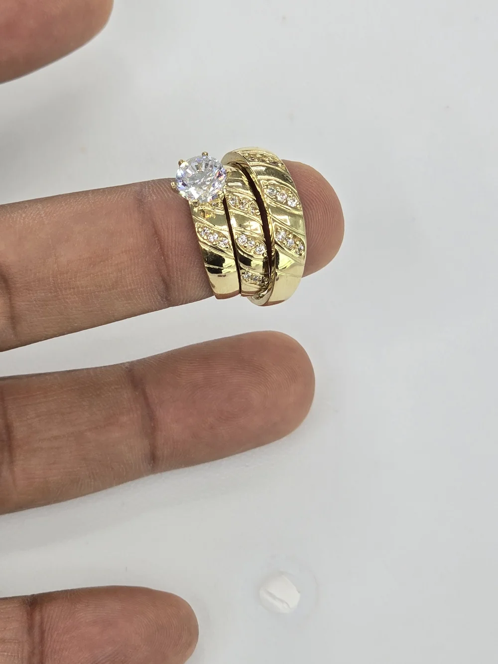 10k Real Gold Wedding Trioset For Women